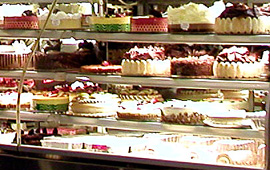Cakes on display